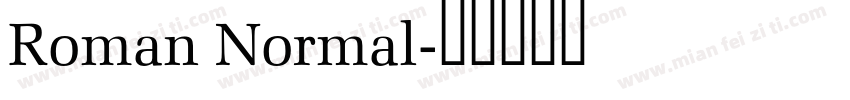 Roman Normal字体转换